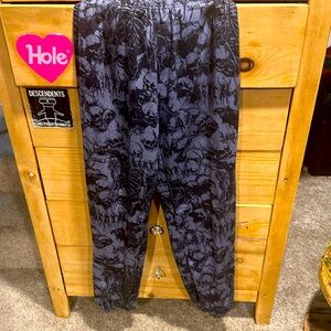 skeleton rose themed jogging pants